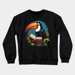 Toucan Reads Book Crewneck Sweatshirt